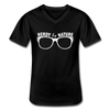 Männer-T-Shirt mit V-Ausschnitt: Nerdy by nature - Schwarz