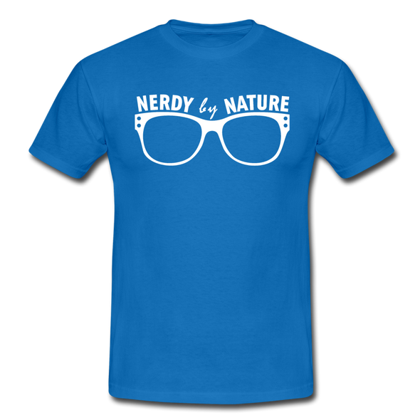 Männer T-Shirt: Nerdy by nature - Royalblau