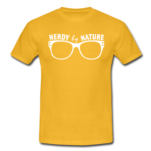 Männer T-Shirt: Nerdy by nature - Gelb