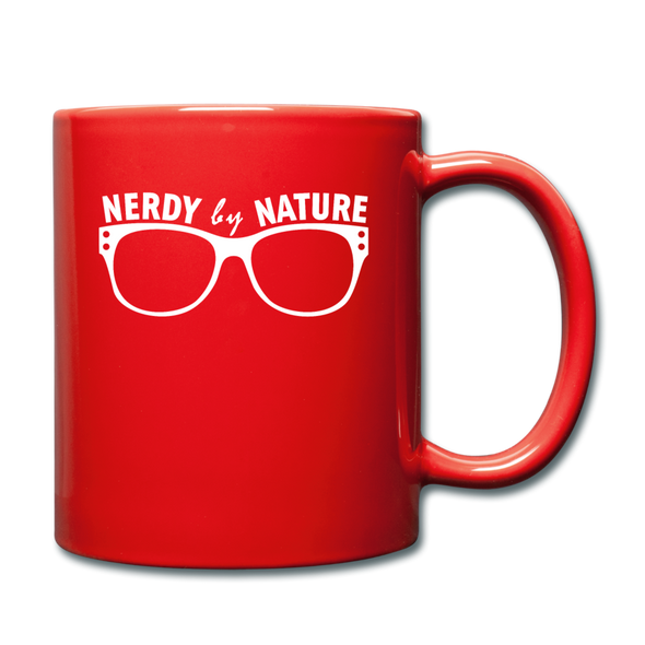 Tasse: Nerdy by nature - Rot