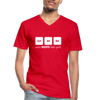 Männer-T-Shirt mit V-Ausschnitt: Ctrl Alt Del - Wenn nichts mehr geht. - Rot