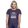 Frauen T-Shirt: Nerd? I prefer the term intellectual badass. - Dunkellila