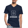 Männer-T-Shirt mit V-Ausschnitt: Hä – Das universelle Element der Verwirrung - Navy