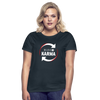 Frauen T-Shirt: Believe in Karma - Navy