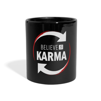 Tasse: Believe in Karma - Schwarz