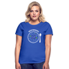 Frauen T-Shirt: Buchstabensuppe Fick Dich - Royalblau
