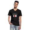 Männer-T-Shirt mit V-Ausschnitt: Ich kaufe ein i und möchte lösen: Fick Dich - Schwarz