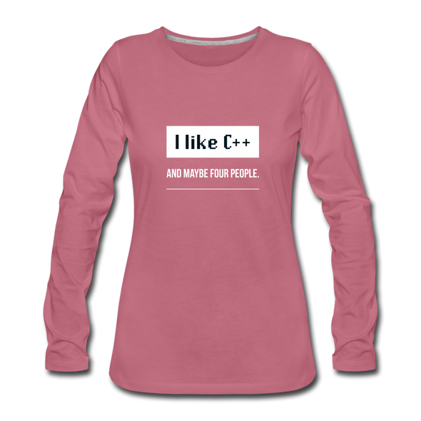 Frauen Premium Langarmshirt: I like C++ and maybe four people - Malve