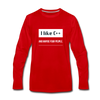 Männer Premium Langarmshirt: I like C++ and maybe four people - Rot