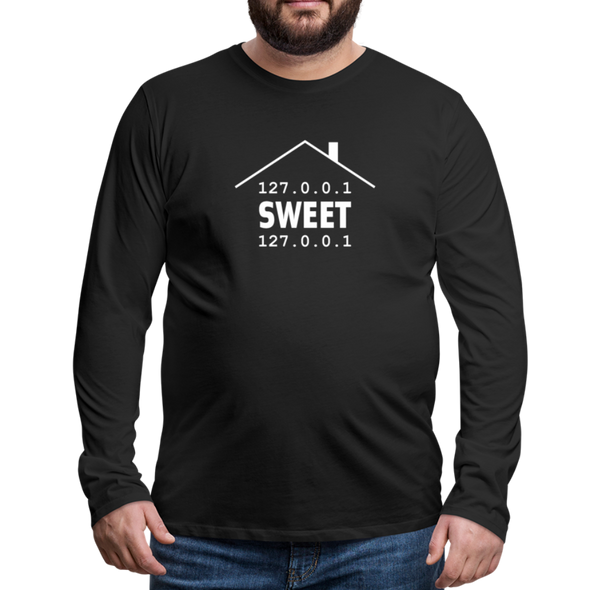 Männer Premium Langarmshirt: Home sweet home - Schwarz