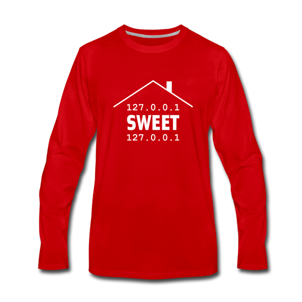 Männer Premium Langarmshirt: Home sweet home - Rot