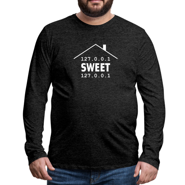 Männer Premium Langarmshirt: Home sweet home - Anthrazit