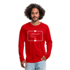 Männer Premium Langarmshirt: Kein Code ohne Kaffee - Rot