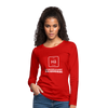 Frauen Premium Langarmshirt: Hä – Das universelle Element der Verwirrung - Rot