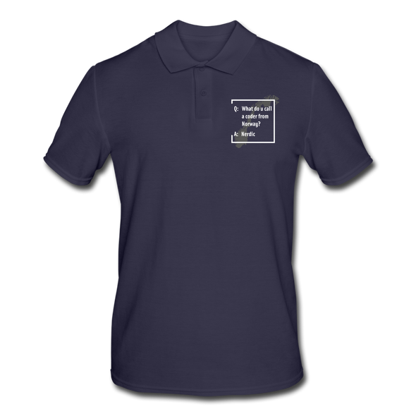 Männer Poloshirt: A coder from Norway – Nerdic - Navy