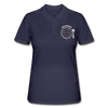 Frauen Poloshirt: Buchstabensuppe Fick Dich - Navy