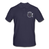Männer Poloshirt: Buchstabensuppe Fick Dich - Navy