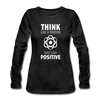 Frauen Premium Langarmshirt: Think like a Proton. Just stay positive. - Anthrazit