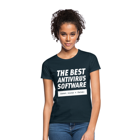 Frauen T-Shirt: The best antivirus software - Navy