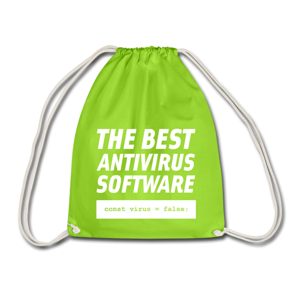 Turnbeutel: The best antivirus software - Neongrün