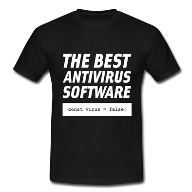 Männer T-Shirt: The best antivirus software - Schwarz