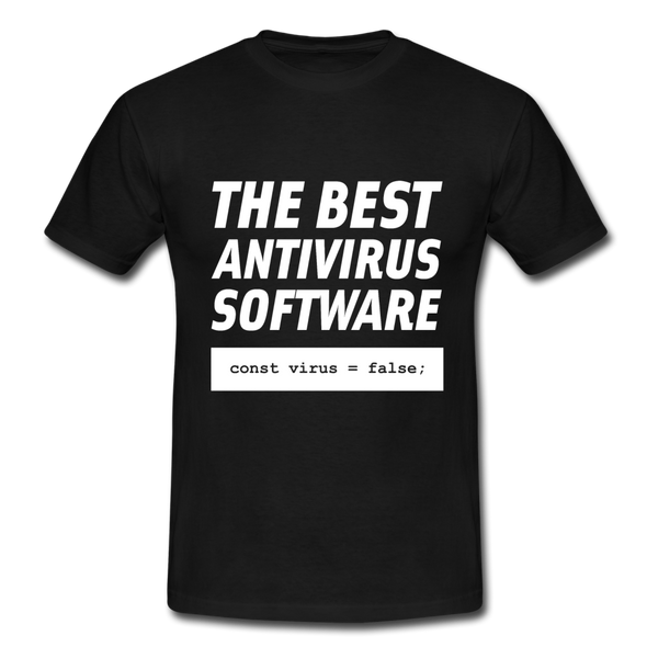 Männer T-Shirt: The best antivirus software - Schwarz