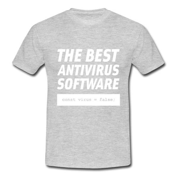 Männer T-Shirt: The best antivirus software - Grau meliert