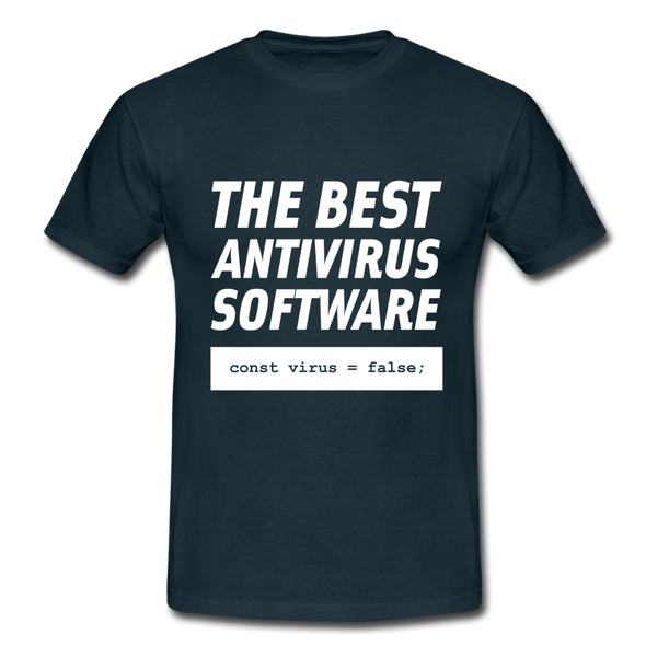 Männer T-Shirt: The best antivirus software - Navy