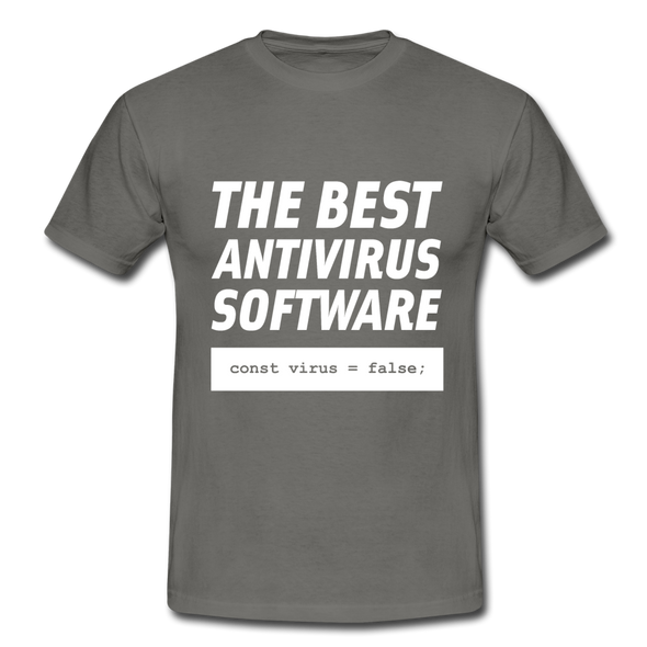 Männer T-Shirt: The best antivirus software - Graphit