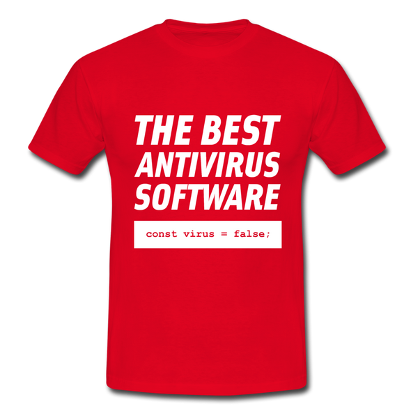 Männer T-Shirt: The best antivirus software - Rot