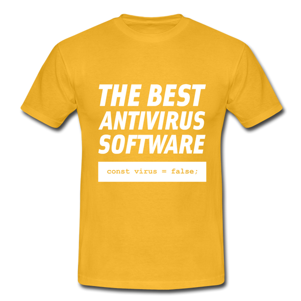 Männer T-Shirt: The best antivirus software - Gelb