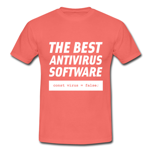 Männer T-Shirt: The best antivirus software - Koralle