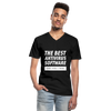 Männer-T-Shirt mit V-Ausschnitt: The best antivirus software - Schwarz