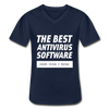 Männer-T-Shirt mit V-Ausschnitt: The best antivirus software - Navy