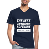 Männer-T-Shirt mit V-Ausschnitt: The best antivirus software - Navy