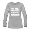 Frauen Premium Langarmshirt: The best antivirus software - Grau meliert
