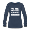 Frauen Premium Langarmshirt: The best antivirus software - Navy