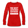 Frauen Premium Langarmshirt: The best antivirus software - Rot