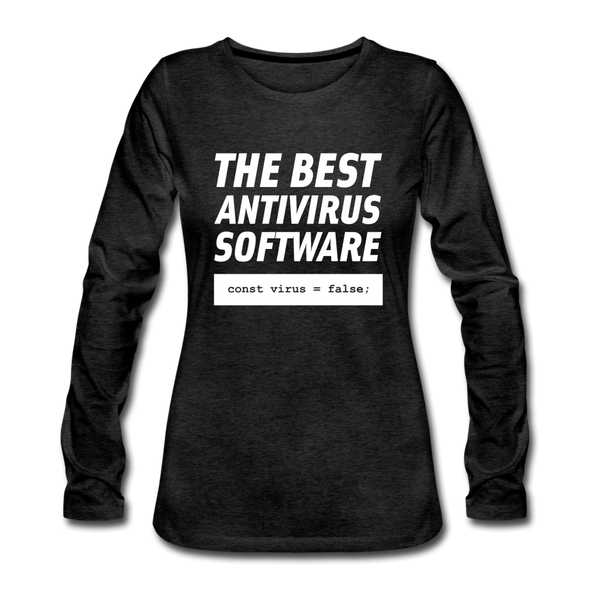 Frauen Premium Langarmshirt: The best antivirus software - Anthrazit