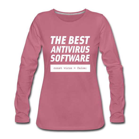 Frauen Premium Langarmshirt: The best antivirus software - Malve