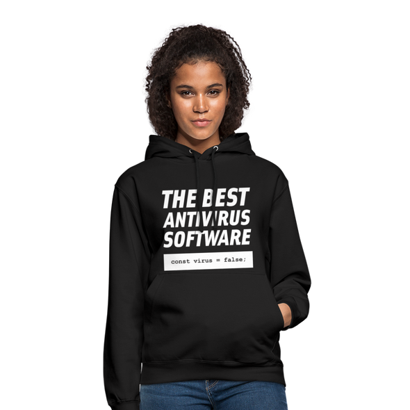 Unisex Hoodie: The best antivirus software - Schwarz
