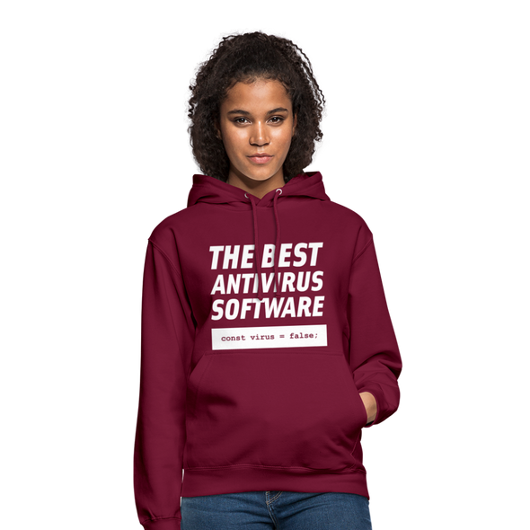Unisex Hoodie: The best antivirus software - Bordeaux