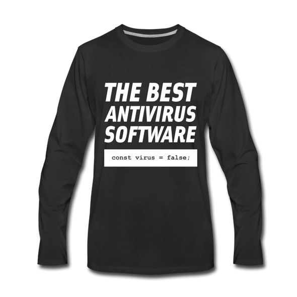 Männer Premium Langarmshirt: The best antivirus software - Schwarz