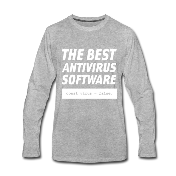 Männer Premium Langarmshirt: The best antivirus software - Grau meliert