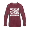 Männer Premium Langarmshirt: The best antivirus software - Bordeauxrot meliert