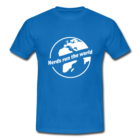 Männer T-Shirt: Nerds run the world. - Royalblau