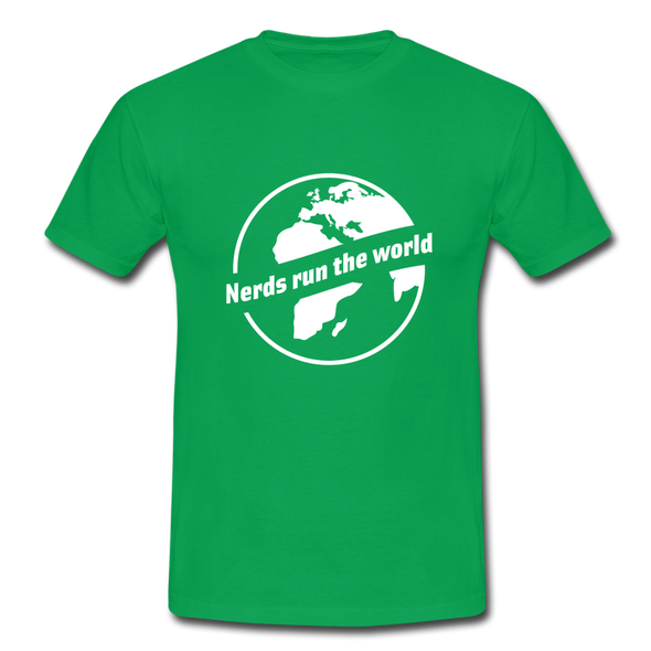 Männer T-Shirt: Nerds run the world. - Kelly Green