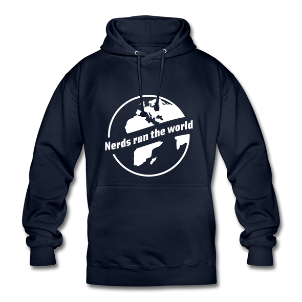 Unisex Hoodie: Nerds run the world. - Navy