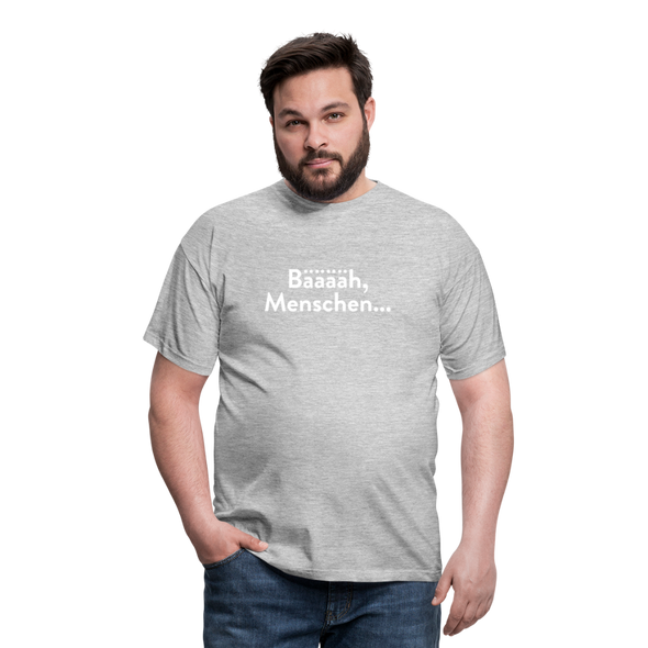 Männer T-Shirt: Bääääh, Menschen... - Grau meliert