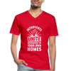 Männer-T-Shirt mit V-Ausschnitt: Introverts unite separately in your own homes. - Rot